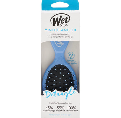Wet Brush Mini Detangler hair brush in a sky blue color