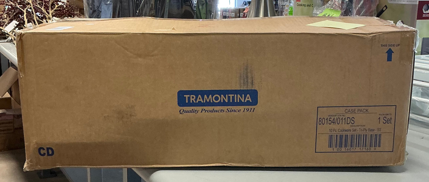 Tramontina Tempo Tri-Ply Stainless Steel 10-pc. Cookware Set