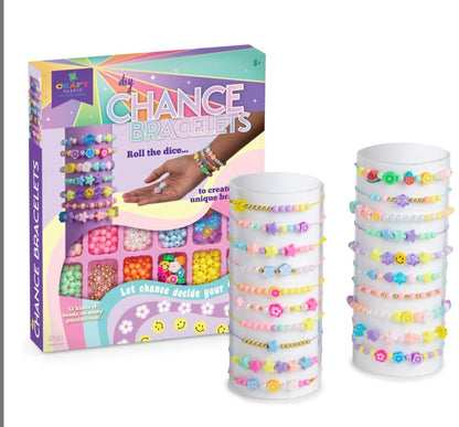 DIY Chance Bracelets jewelry making craft kit featuring a spinner and dice for kids ages 8 and up
