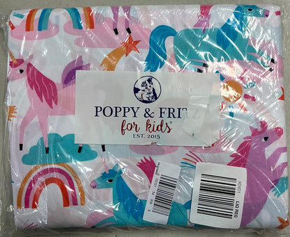 Poppy & Fritz Unicorn Deep Pocket 4 Pieces Sheet Set Full-Included(2 Pillowcases,1 Fitted Sheet and 1 Flat Sheet)-Pink