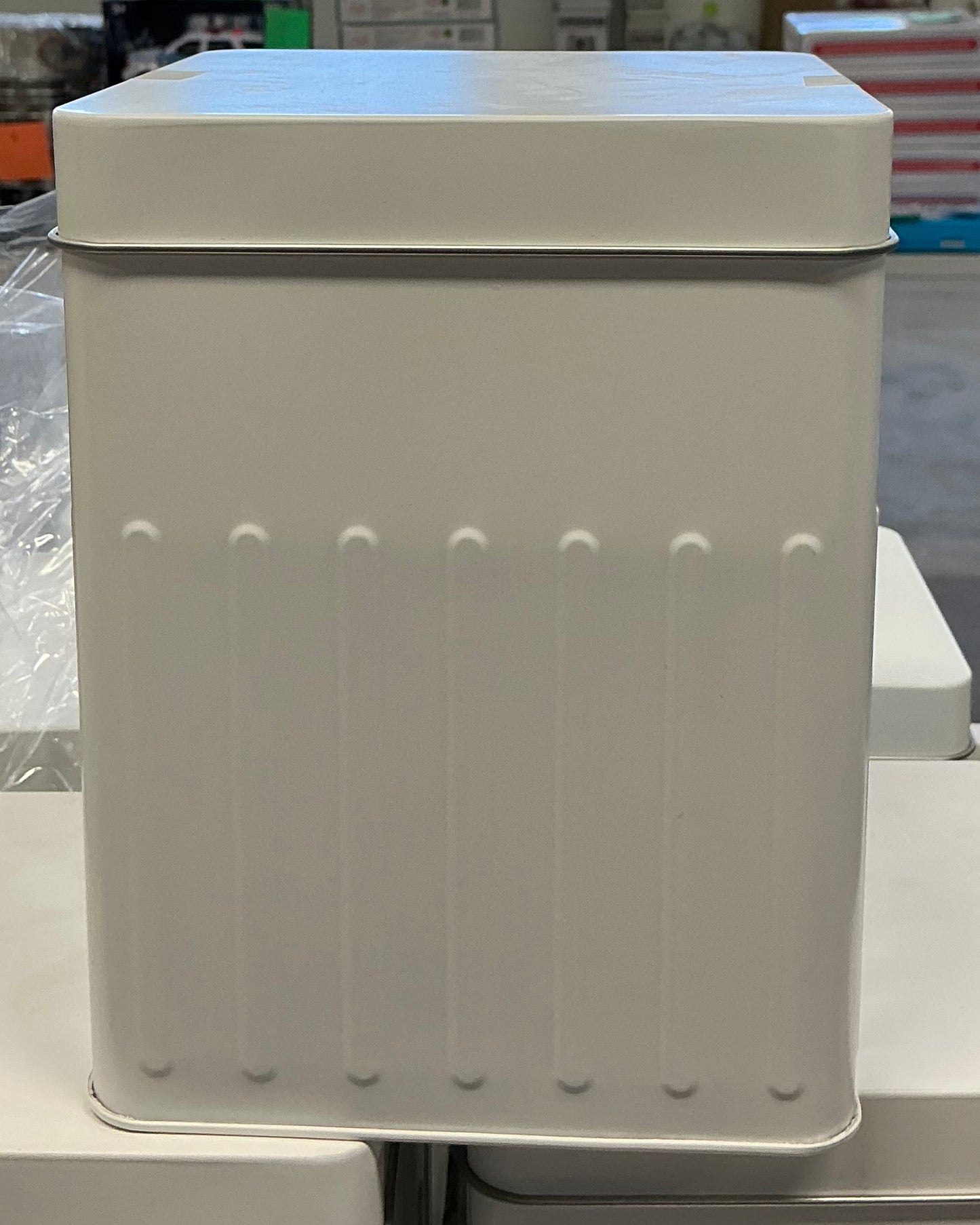 Tin Storage-White (clearance)