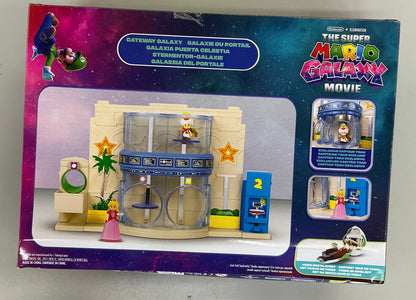 The super Mario Galaxy movie - gateway Galaxy diorama set with 1.5” Princess Peach and exclusive Captain Toad figures - DAMAGED BOX - PRODUCT IS NEW