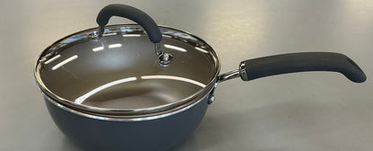 Thrifty 70- Rachael Ray Create Delicious 3-qt. Non-Stick Everything Pan with Lid- Used-As is- Final sale- No return