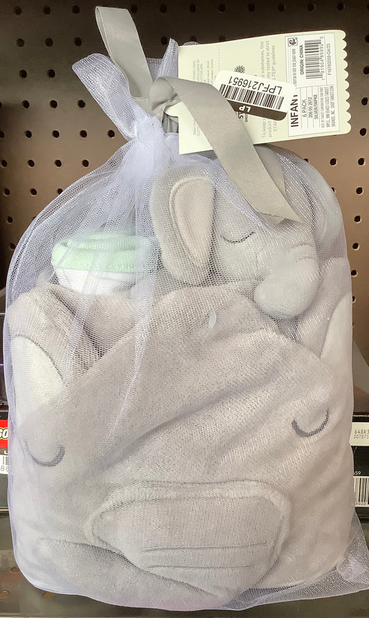 (Clearance)FINAL SALE Baby 6pk Bath Towel Gift Bundle-Elephant