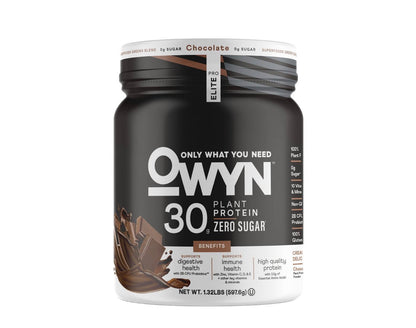 OWYN Only What You Need Pro Elite Chocolate Flavored Protein Powder.