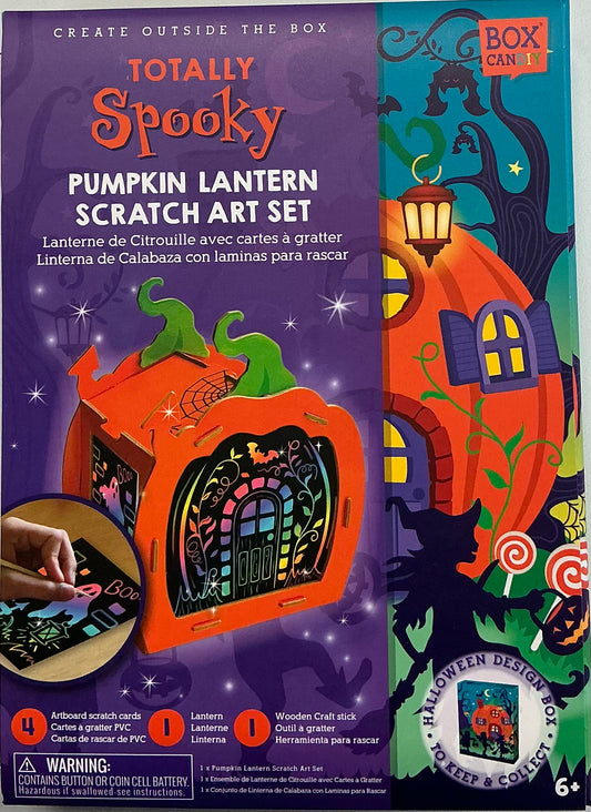 Box CanDIY Totally Spooky Pumpkin Lantern Scratch Art Set