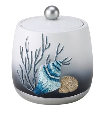 Avanti Blue Lagoon Hand Painted Bathroom Canister