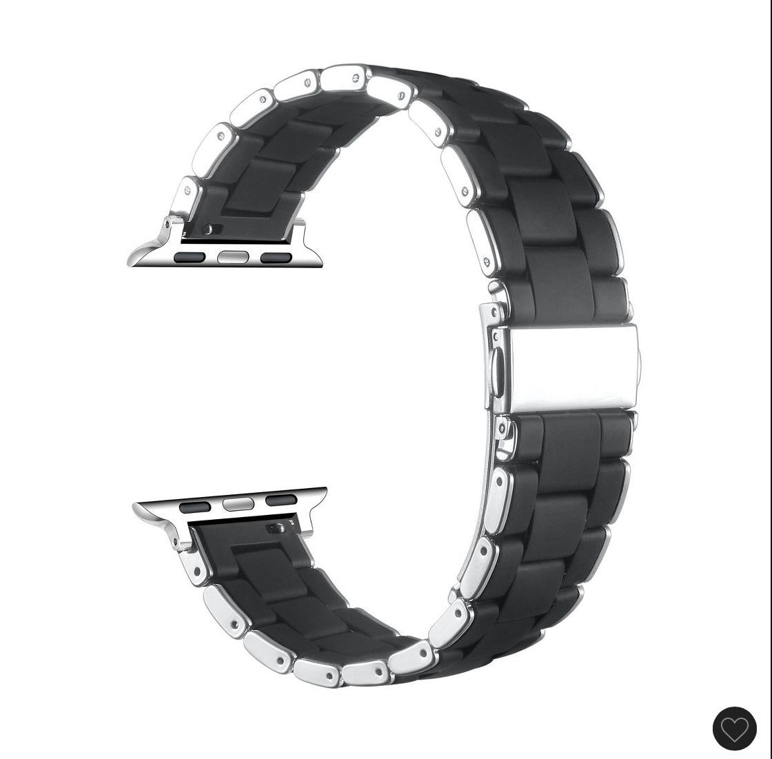 Posh Tech Orla Silicone Steel Band for Apple Watch - Black