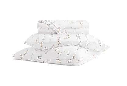 Casual Comfort 300tc Cotton Sateen Pattern 3 piece Sheet Set-White
