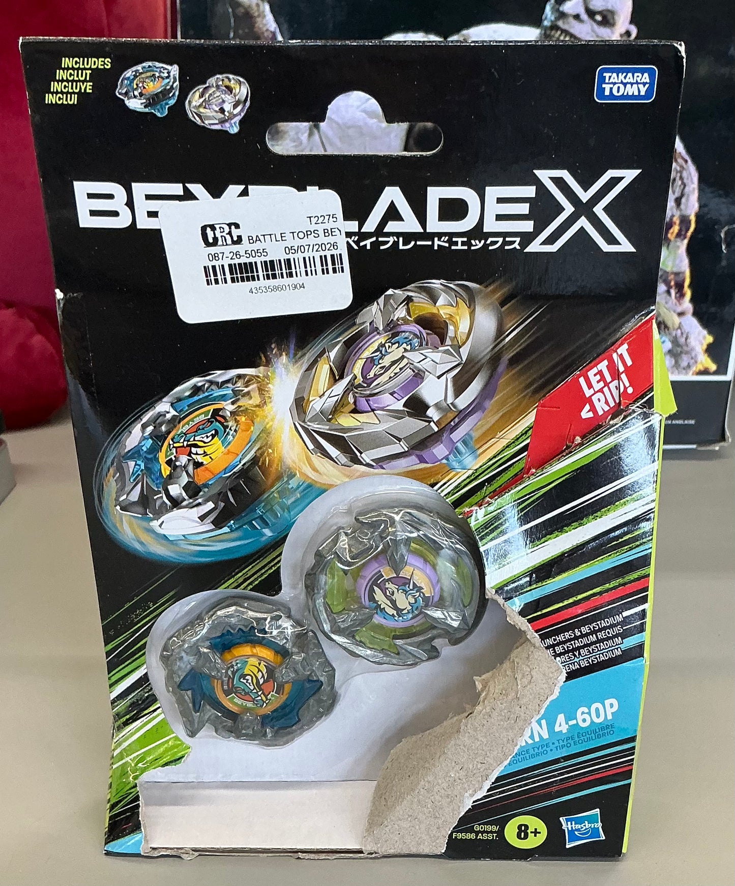 Beyblade Bite Croc 3-60LF and Sting Unicorn 4-60P battle tops