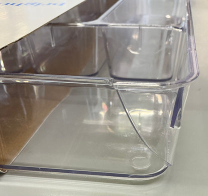 THRIFTY 70 - 6 compartment plastic drawer organizer - AS IS - CRACKED (see pictures) - FINAL SALE - NO RETURNS