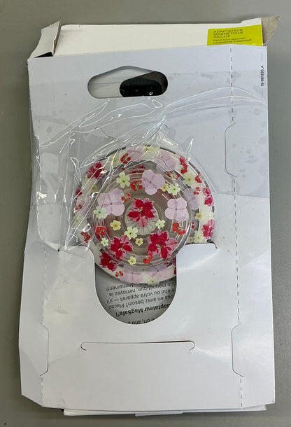 Popsocket magnetic phone grip with MagSafe, magnetic adapter ring included - Delicate Floral Berry - OPEN PACKAGE