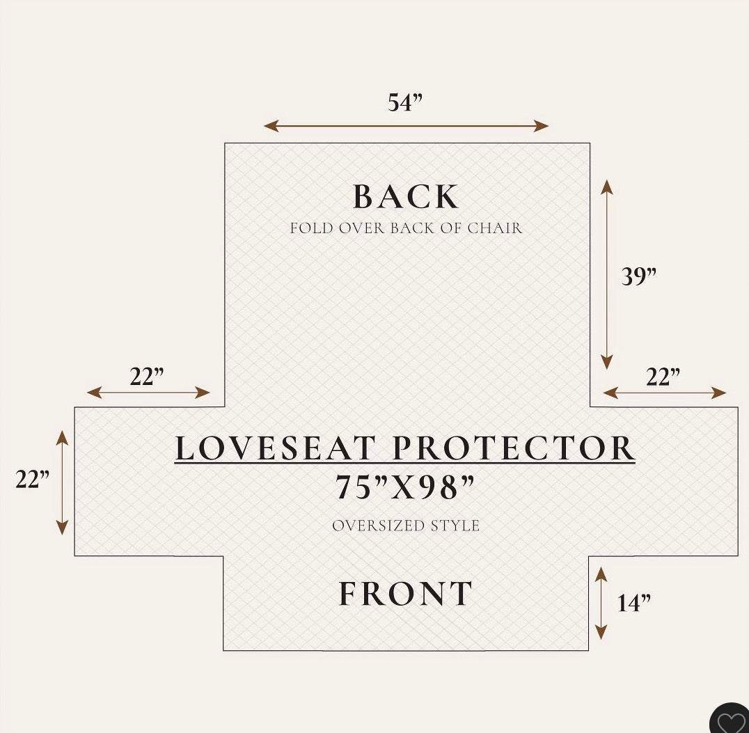 Reversible quilted loveseat furniture protector-75”x98”