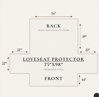 Reversible quilted loveseat furniture protector-75”x98”