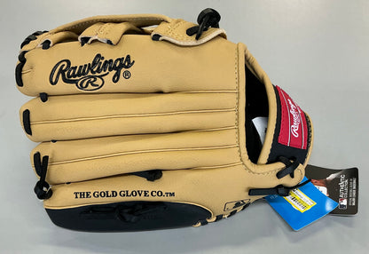 Rawlings 11.5” youth player series fielding glove: baseball right-handed tan PVC