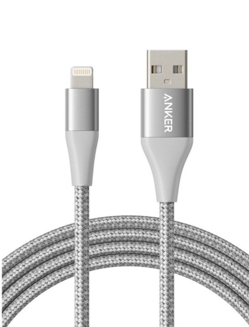 Anker 10' Powerline+ II Braided USB-A to Lightning Cable - Silver