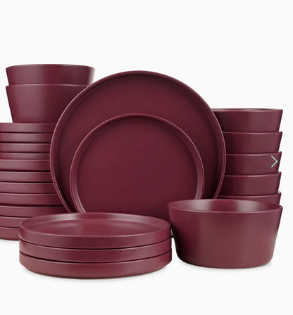 Chelsea Stoneware Dinnerware Set - Purple-24pcs