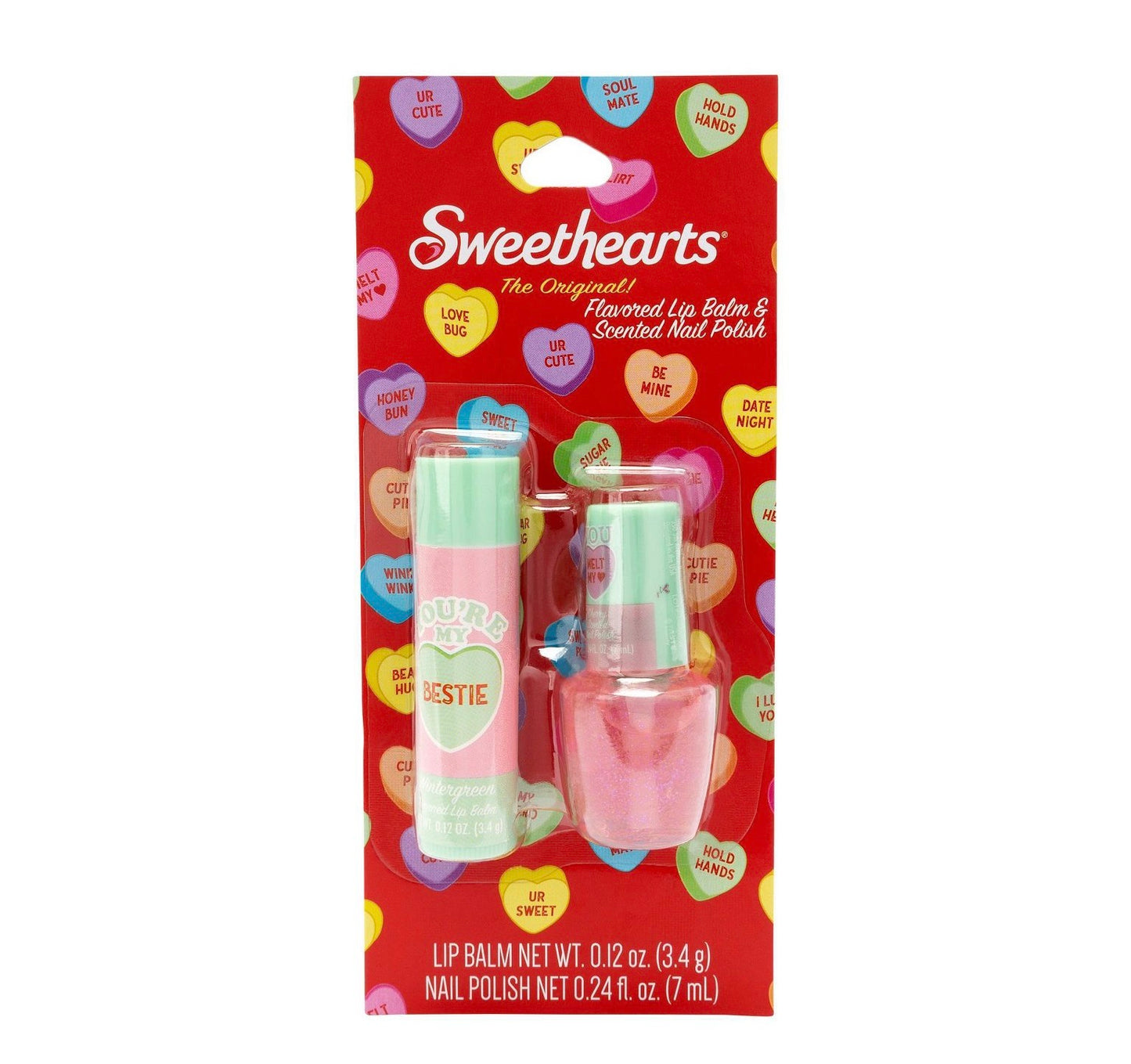 Sweethearts Lip Balm + Nail Polish Bestie set