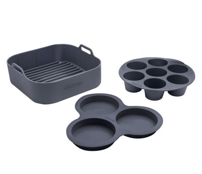 THRIFTY 70 - Gourmia reusable 3-piece silicone air fryer accessory set - USED - FINAL SALE - NO RETURNS