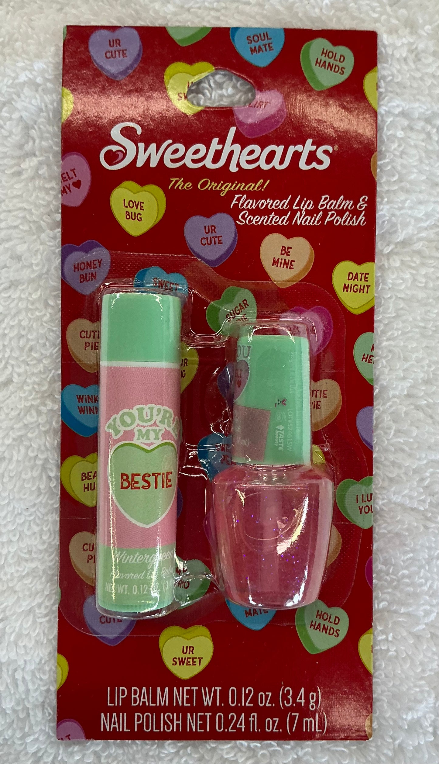 Sweethearts Lip Balm + Nail Polish Bestie set