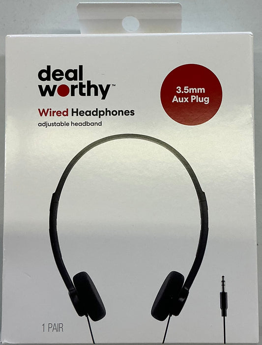 Retro on ear headphones foam cushion wired 3.5mm jack,open box-Inspected