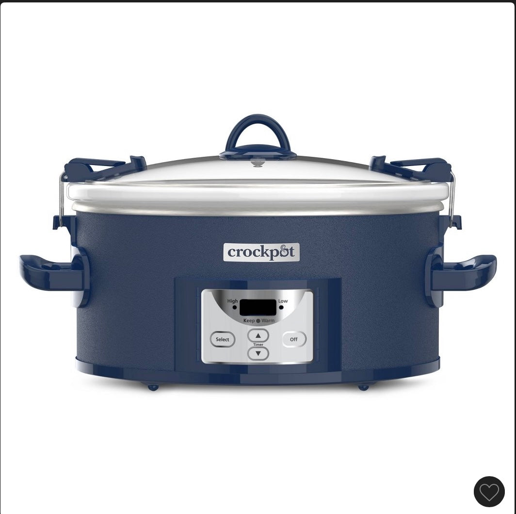 Crock-Pot 7qt One Touch Cook and Carry Slow Cooker - Blue