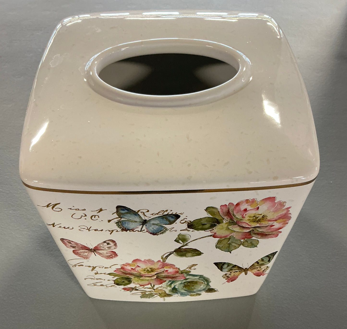 Avanti Butterfly Garden Tissue Box Cover