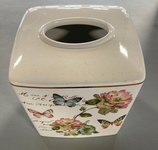 Avanti Butterfly Garden Tissue Box Cover