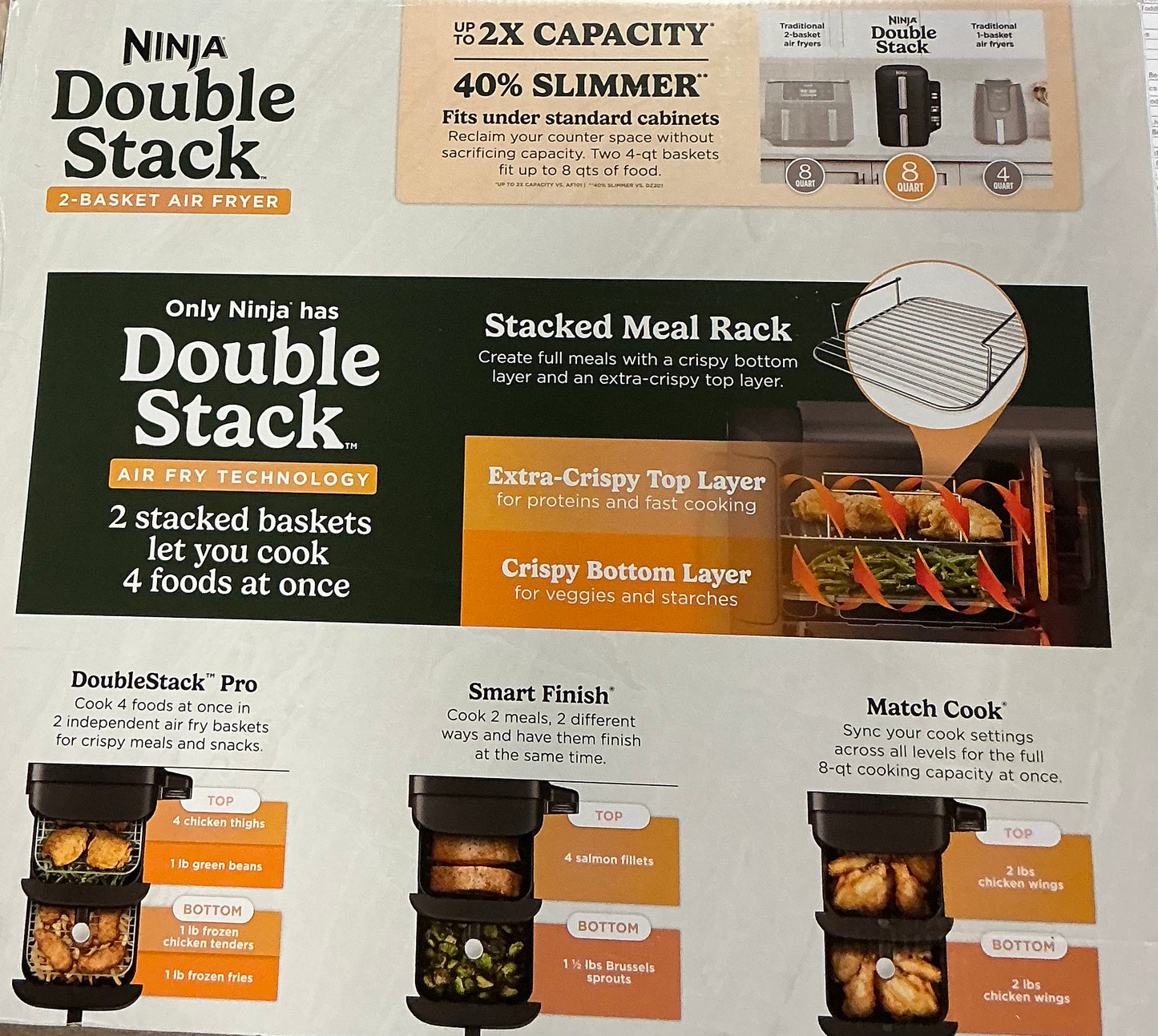 Ninja double stack 2-basket air fryer