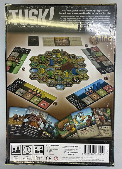 Tusk! Surviving the Ice Age strategy board game