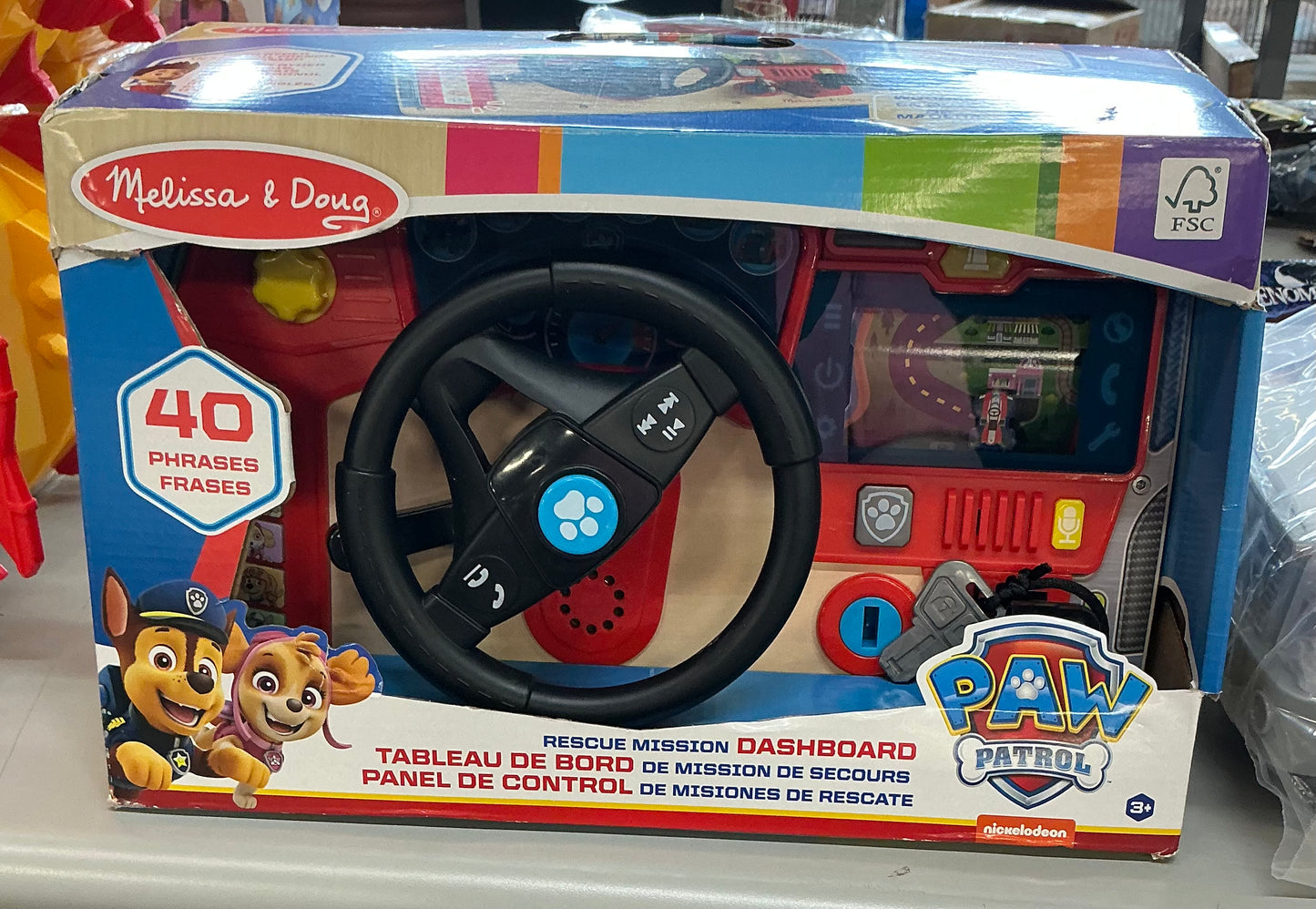 Melissa & Doug paw patrol rescue mission dashboard - DAMAGED PACKAGE
