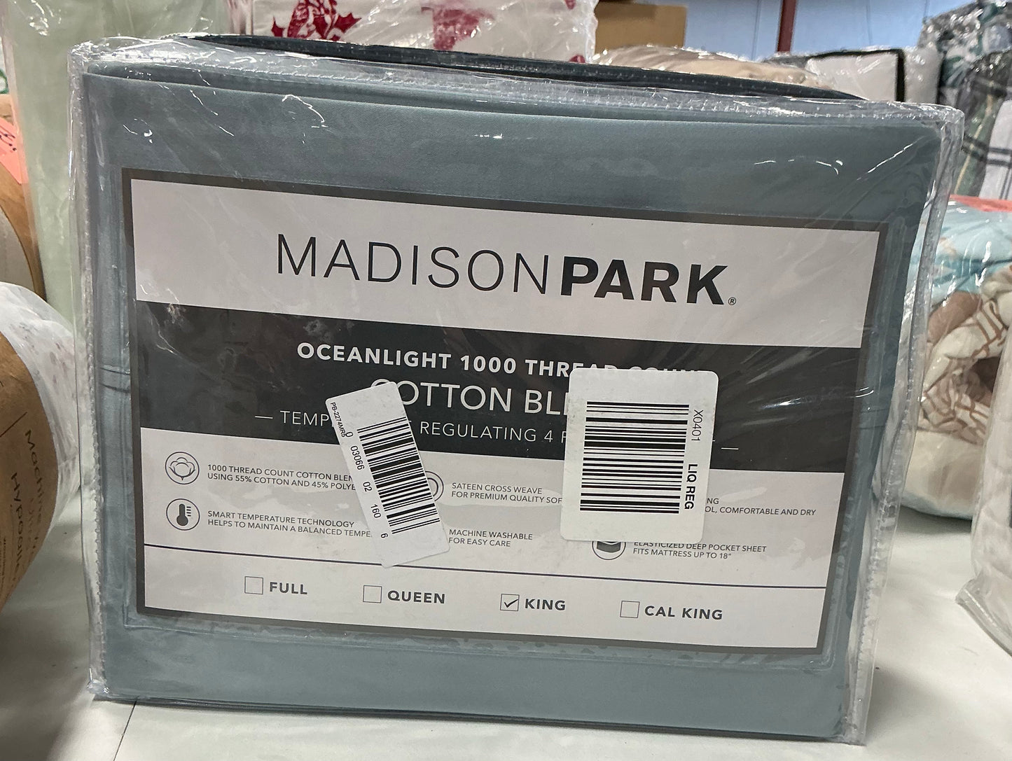 Madison Park 1000 Thread Count Temperature Regulating Treated Sheet Set king