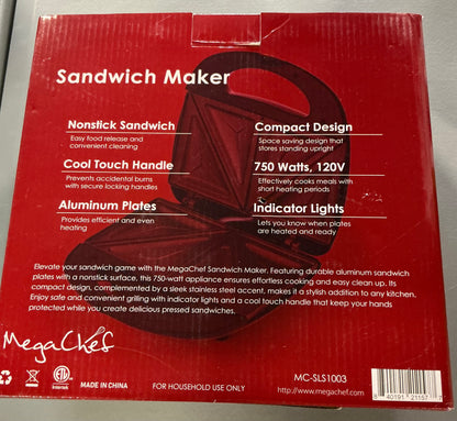 Mega Cheft Sandwich Maker - Open Box