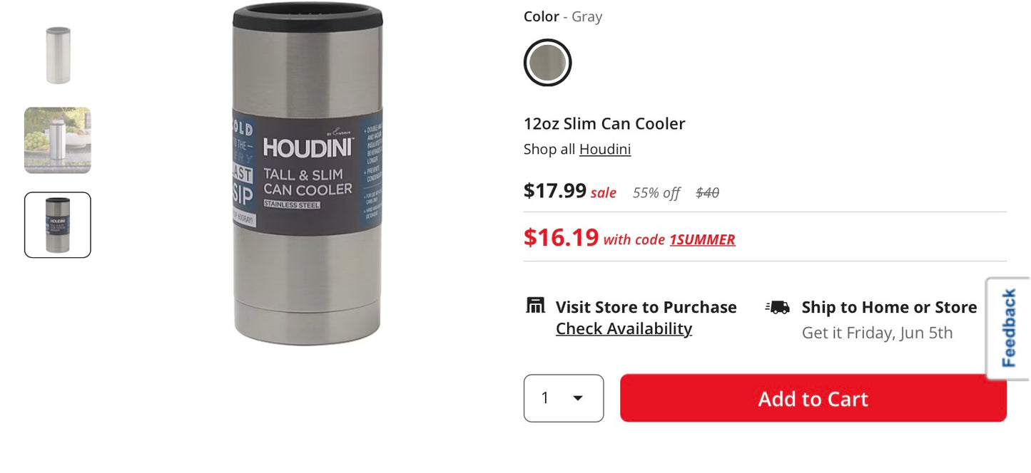 12oz Slim Can Cooler