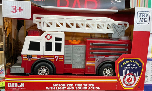 Daron Worldwide Trading NY27200-2 FDNY Motorized Ladder Truck with Lights and Sounds