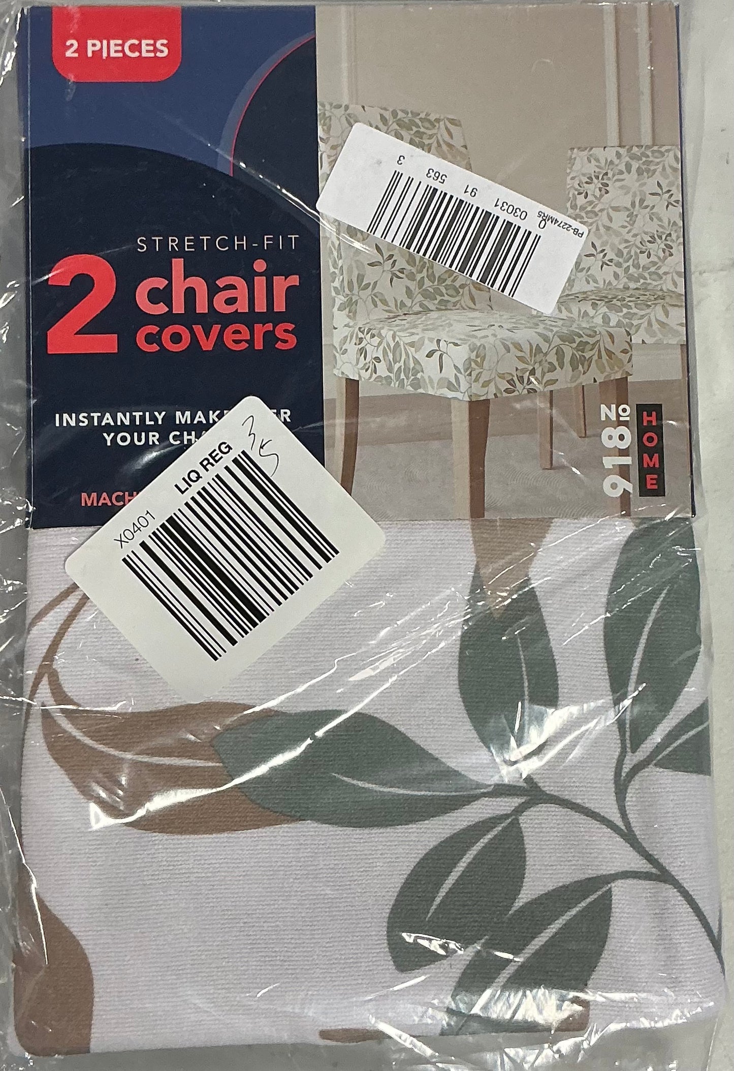 No 918 Hillsboro Set of 2 Chair Slipcover-Botanical Print