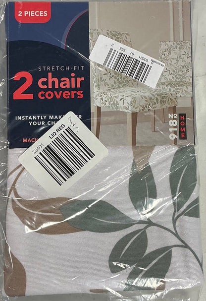 No 918 Hillsboro Set of 2 Chair Slipcover-Botanical Print