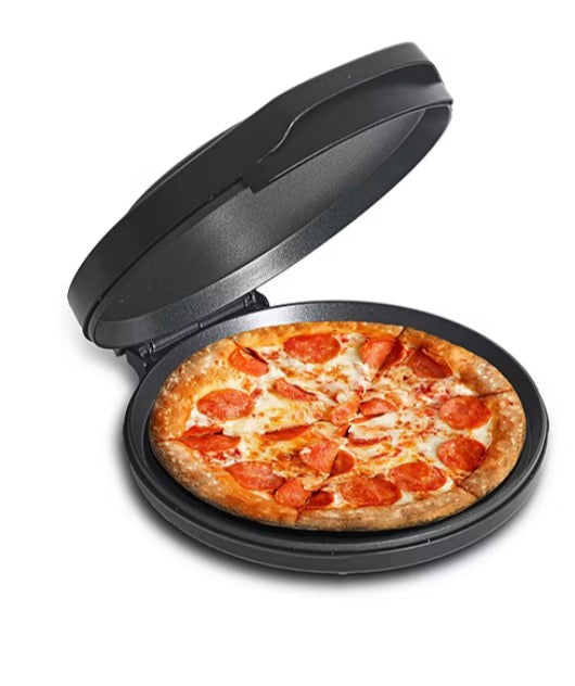 Commercial Chef CHQP12R 12-Inch Pizza Maker 12 Inch Black