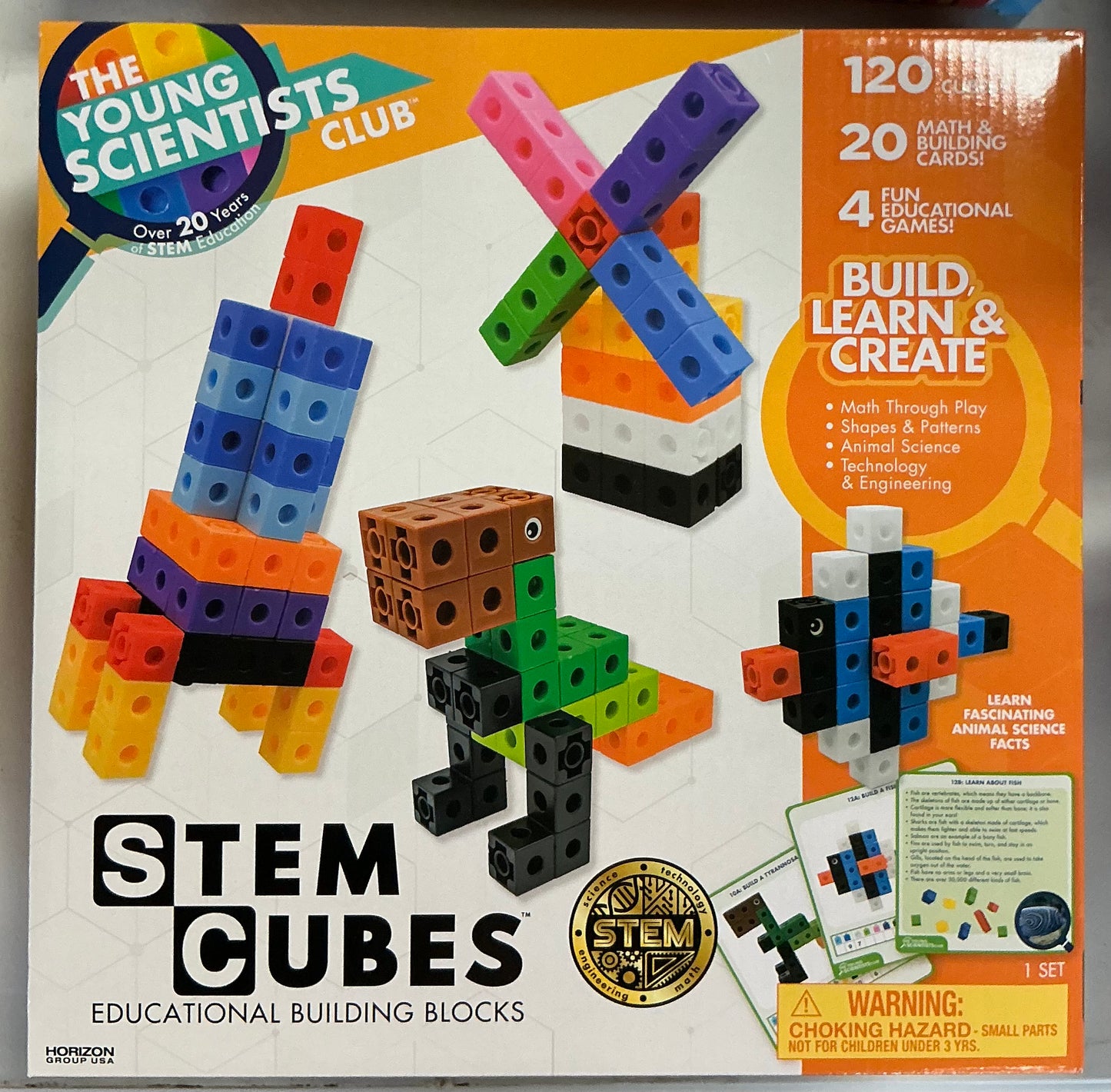 The Young Scientists Club STEM Cubes, Build, Learn & Create with 100+ Math Cubes