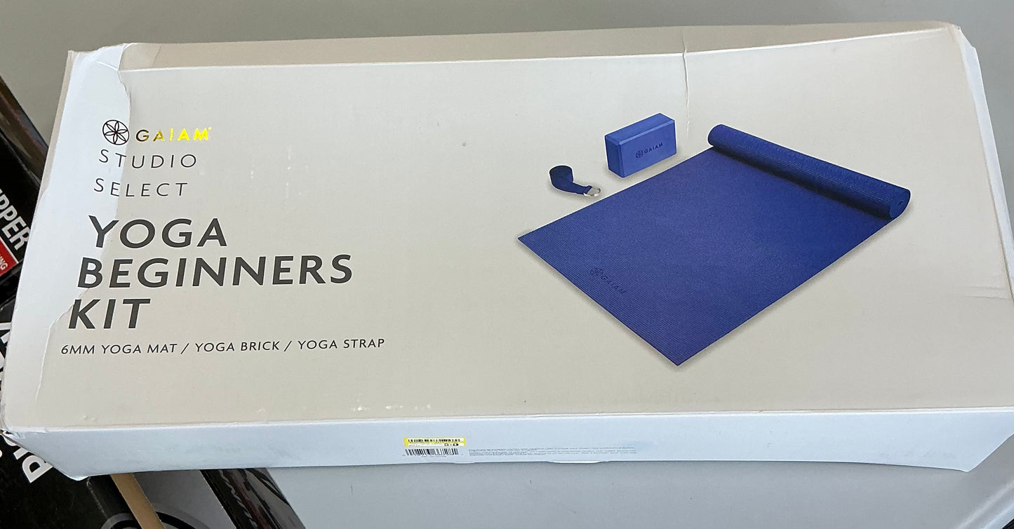 Gaiam studio select beginners yoga block kit - blue - DAMAGED/OPEN BOX - PRODUCT IS NEW
