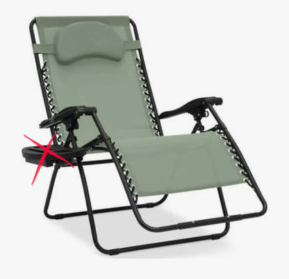 Best Choice Products oversized folding patio chair - NO CUP HOLDER - PICK UP ONLY