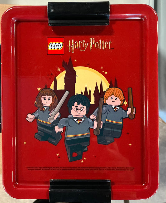 LEGO Harry Potter branded lunch box.