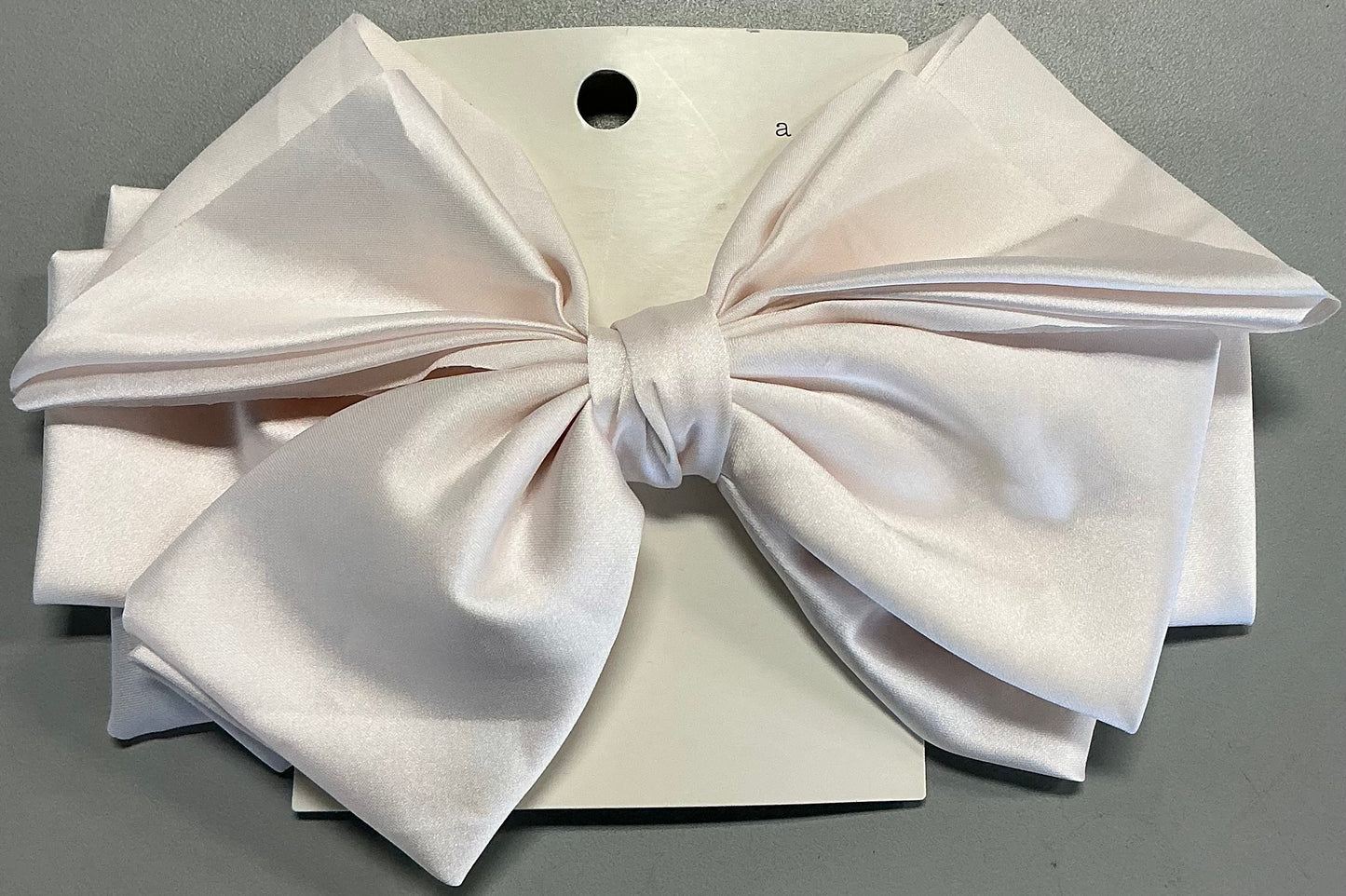 Cream satin oversized bow hair clip