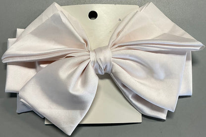 Cream satin oversized bow hair clip