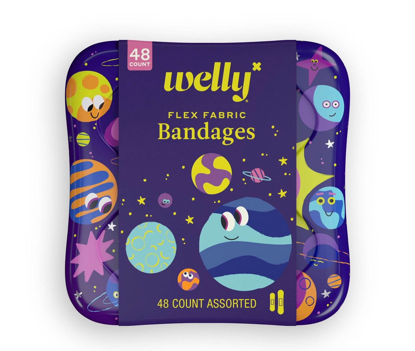 Welly Planet Pals Flex Fabric Bandages set with assorted space patterns 48 count