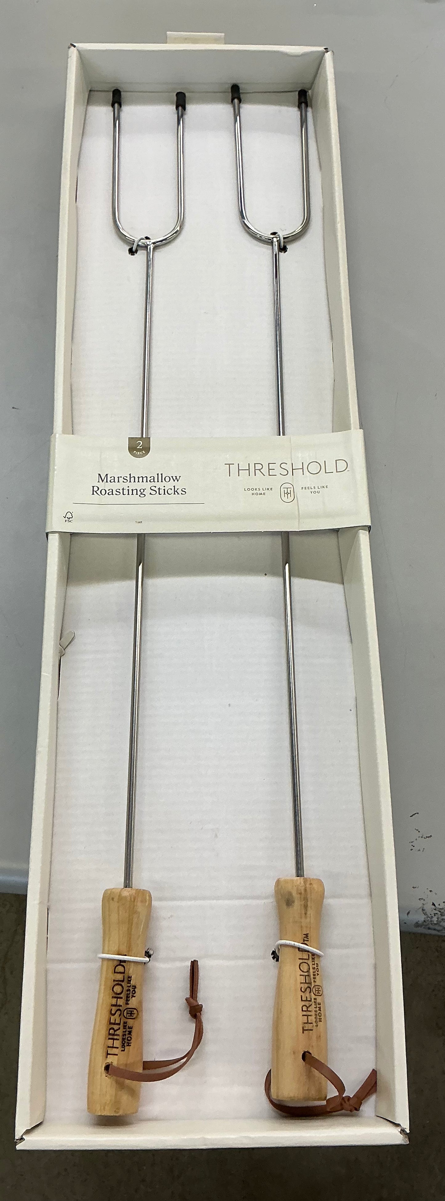 2pc marshmallow roasting log tong sticks gray - PICK UP ONLY