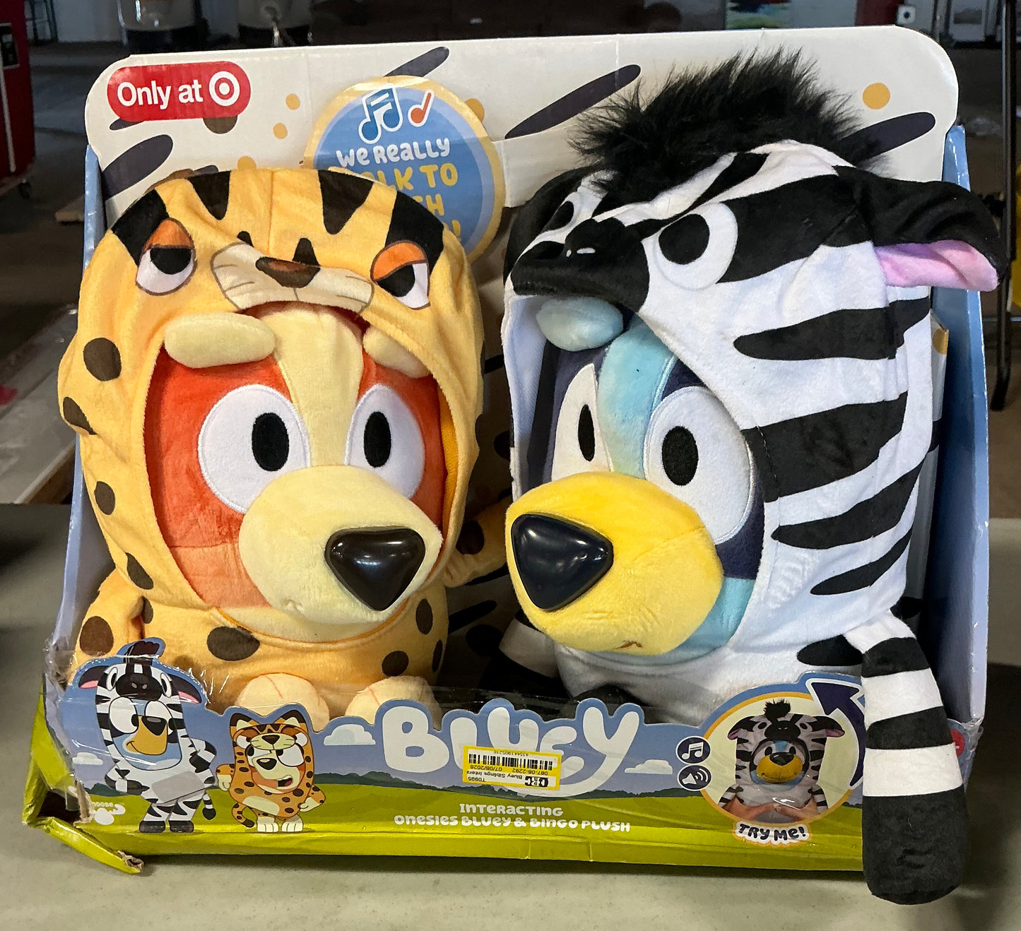 Bluey interacting onesies Bluey & Bingo plush - DAMAGED PACKAGE