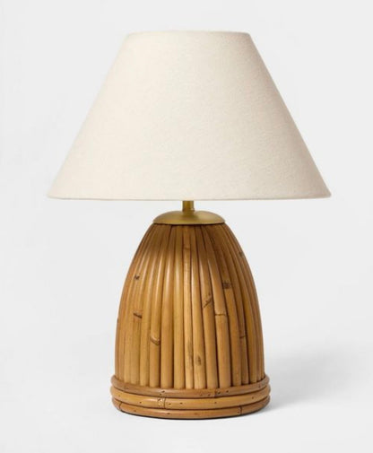 THRIFTY 70 - Woven table lamp - Damage from shipping (see pictures) - AS IS - FINAL SALE - NO RETURNS - PICK UP ONLY