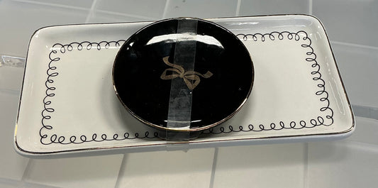 2-piece ceramic tray set