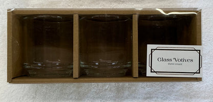 3pk Glass Votive